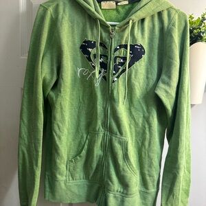 Roxy Heather Green Hoodie